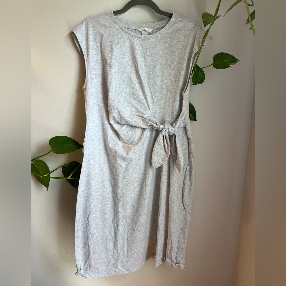 Gray Cotton Maternity Dress H&M